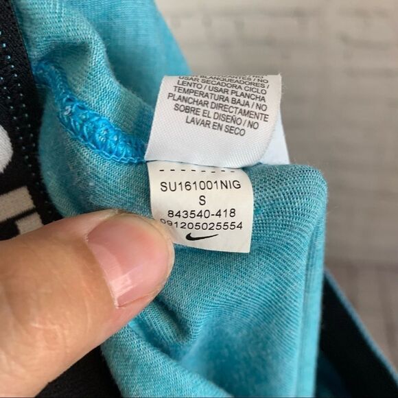 Nike Dri Fit Women's Running Leggings Size Small  Blue Pinstripe EUC - Picture 10 of 10